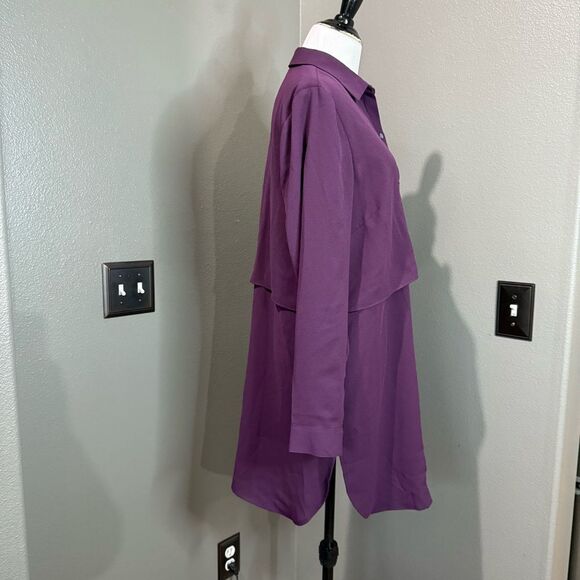 J. Jill Purple Button Down Shirt - Picture 5 of 11